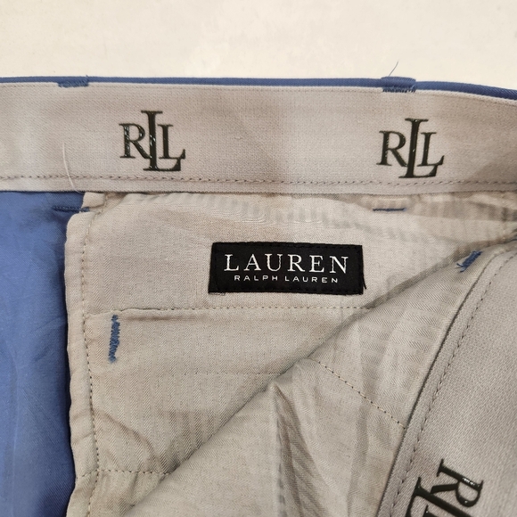 Lauren Ralph Lauren Pants Mens 36/32 36x31 Blue Chino Straight Golf Cotton Nylon - Picture 6 of 13